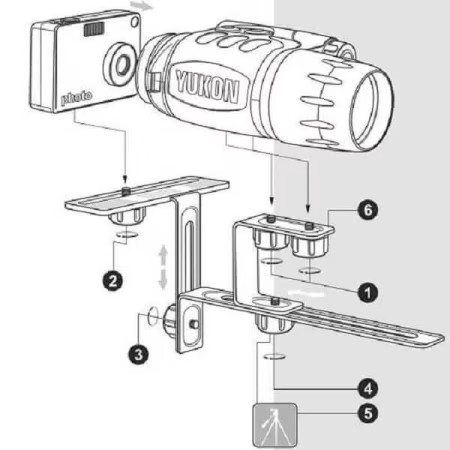 Adaptor pentru camere foto yukon 29023 fotografie 5