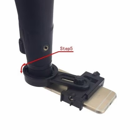 Suport de vânătoare pentru conectarea instrumentului optic cu smartphone-ul fotografie 4